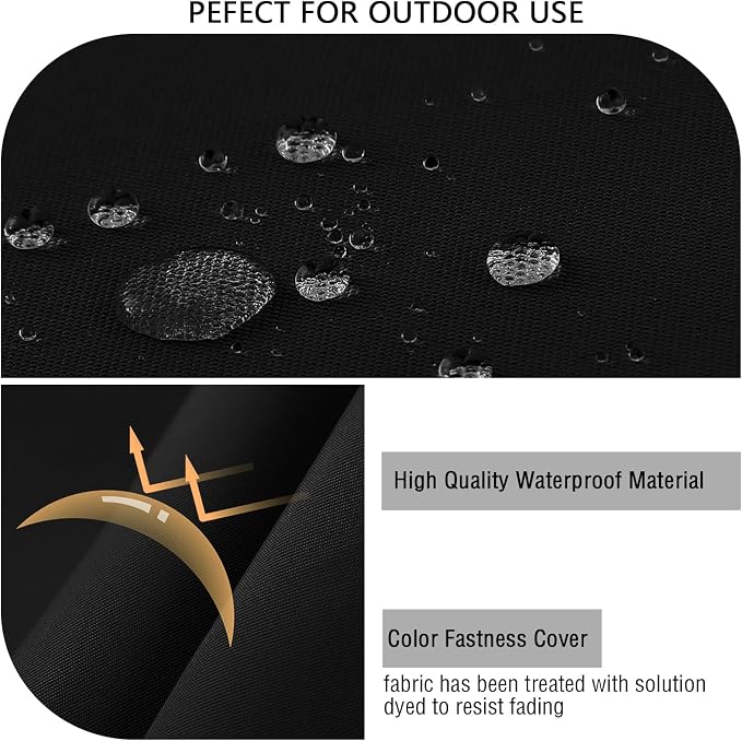 Outdoor Loveseat Cushions for Patio Furniture, Waterproof Cushion | Couch Hampton Bay Deep Seat Cushion Replacement Set 46" x 26", Patio Love Seat Sofa Cushions for Porch Garden Chair, Black