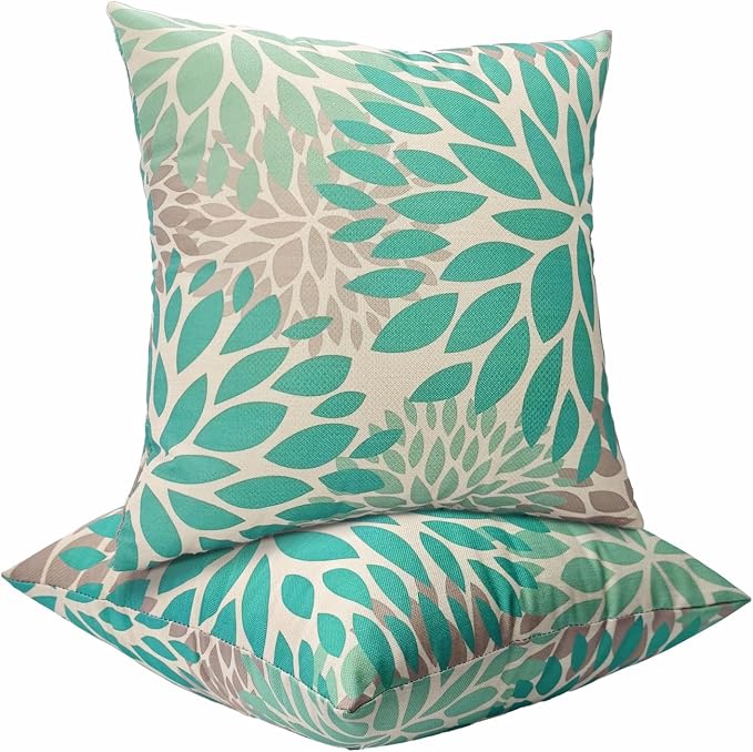 JMGBird 18x18 Throw Pillow Waterproof Outdoor Pillows with Inserts Included | Pack of 2 Waterproof Throw Pillows with Insert 18×18 Inch Weather-Resistant Decorative Cushions for Patio Furniture