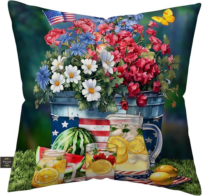 Briarwood Lane Summer Indoor/Outdoor Pillow 17x17 American Lemonade for Summer Pillow