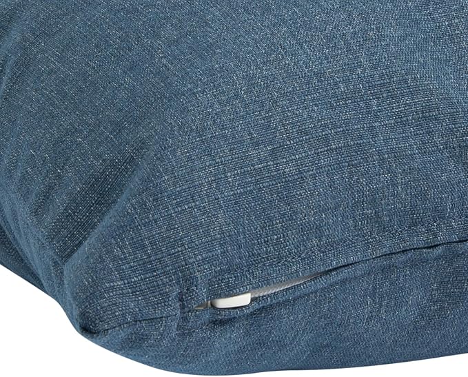FUNHOME Waterproof Outdoor Throw Pillow Covers Set of 2,Home Decor for Garden Patio Furniture,Couch,Sofa 18 x18 Inch Decorative Pillows Cover Only,NO Insert(Denim Blue)