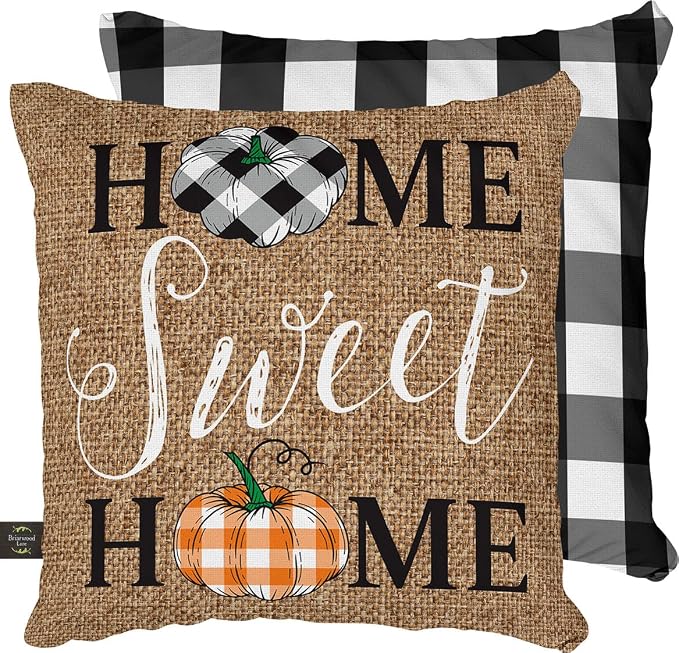 Briarwood Lane Fall Indoor/Outdoor Pillow 17x17 Home Sweet Home Pumpkins for Fall Pillow