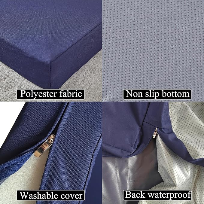 72x21 Inches Chaise Lounge Cushions Outdoor Replacement for Pool Side Waterpoof Patio Lounge Chair Cushions, Navy Blue