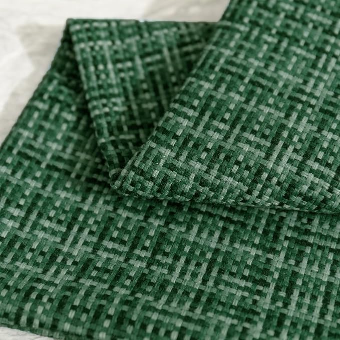 Kevin Textile Outdoor Waterproof 18"x18" Pillow Covers 2 Pack, Army Green | Water Resistant, Faux Linen Yarn-dyed, Woven Texture Throw Pillow Covers for Tent Patio Garden Couch Sofa