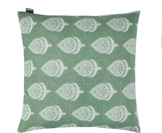 FUNHOME Outdoor Pillow Covers 18x18 Inch Pack of 2, No Insert-Fair Green | Square Throw Pillow Covers, Water-Repellent, Modern Pillow Cases for Sofa Patio Couch Decoration