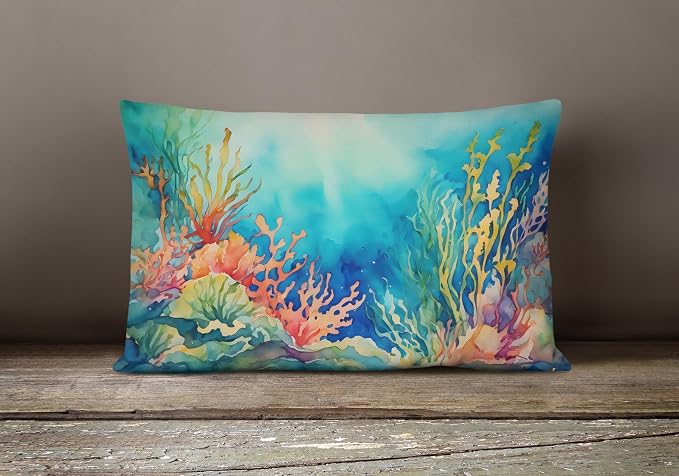 Caroline's Treasures DAC2824PW1216 Seaweed Throw Pillow Machine Washable, Indoor Outdoor Decorative Pillow for Couch, Bed or Patio, 12HX16W