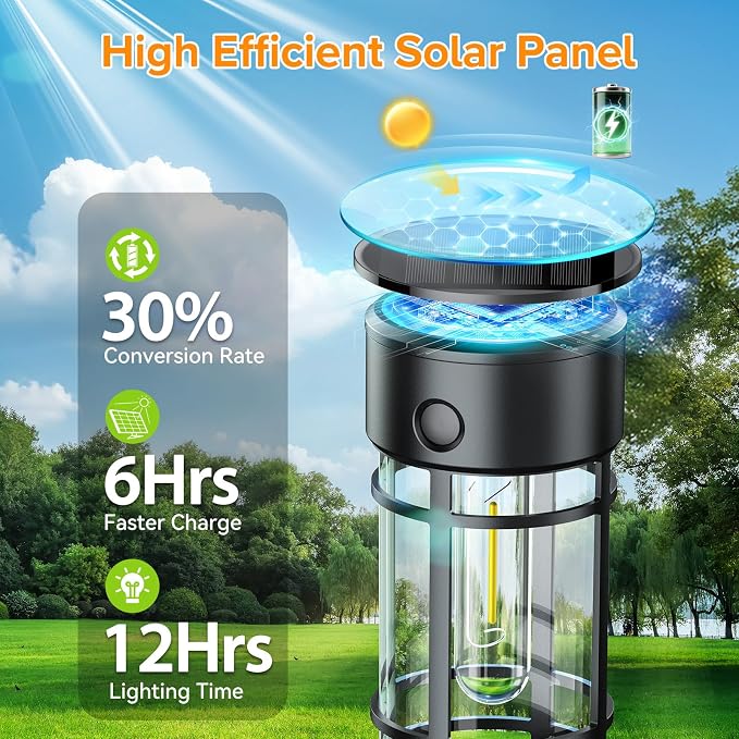 LETMY Solar Pathway Lights Outdoor, 4 Pack Solar Lights Outdoor Waterproof IP65, Bright Garden Light for Yard Walkway Driveway Landscape Garden Decor