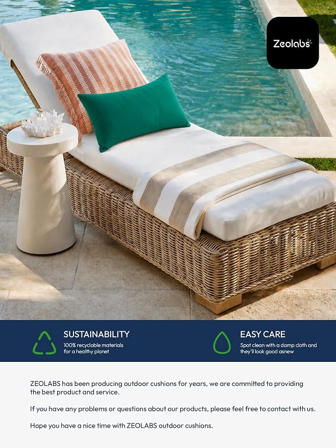 Indoor Outdoor Lumbar Pillows,Waterproof Outdoor Pillows Set of 4 for Patio Furniture,12×20 Inch, Green
