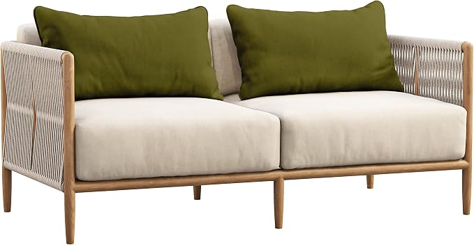 Indoor/Outdoor Polyester Fabric Lumbar Pillow Cover, All-Weather Waterproof Rectangular Cushion Case for Patio Furniture, 12 x 18 Set of 2 -Olive Green