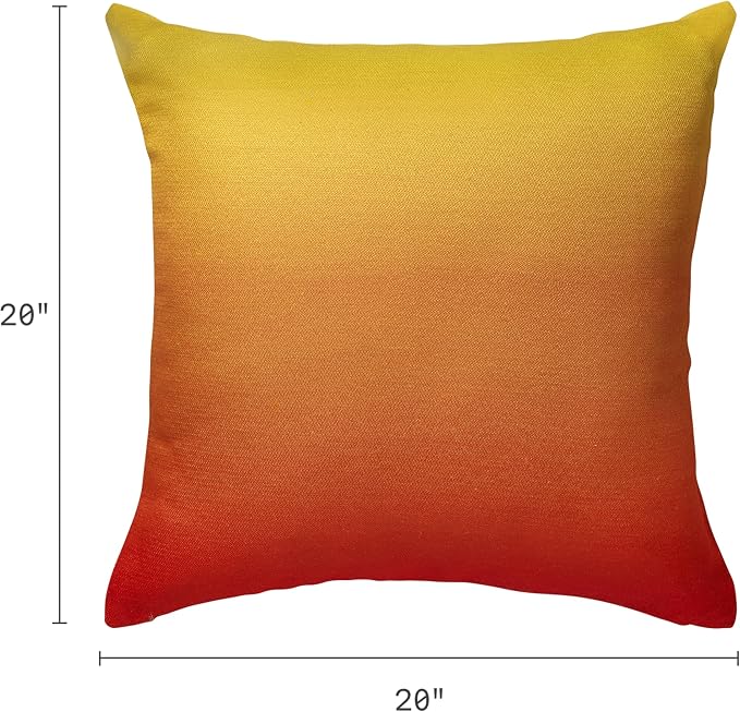 Fab Habitat Indoor/Outdoor Throw Pillow Made from Recycled Polyester Yarn - Double Sided, Stain Resistant, Machine Washable - Ombre - Patio, Deck, Porch, Living Room - Big Sur Sunset (20" x 20")
