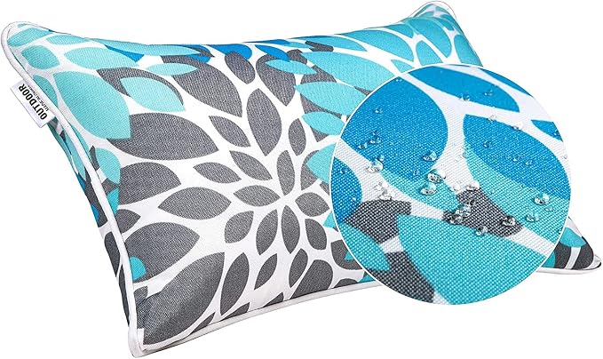 JMGBird 12x20 Outdoor Pillow Covers Outdoor Lumbar Pillow Covers | Waterproof Outdoor Pillows Covers Decorative Pillows Covers