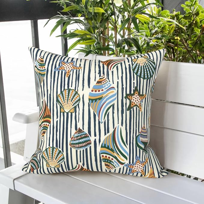 LVTXIII Outdoor Pillows 20x20 Inch, 2 Pack Large Decorative Square Throw Pillows with Inserts for Couch, Bed, Floor Seating, Patio Furniture, Cabana Shells