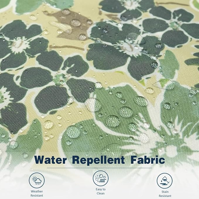 Outdoor 16x16 Inch Throw Pillow Covers Set of 2, Covers ONLY, All Weather Square Pillow Cases, Patio Cushion Pillow of Home Furniture Use, Green Rose
