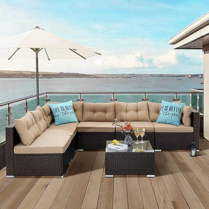 Adabana Outdoor Waterproof Pillow Covers 18x18 Inch, Life is Better | Blue Decor Waterproof Pillow Cover Set of 2 for Patio, Porch, Garden Furniture,Life is Better by The Pool