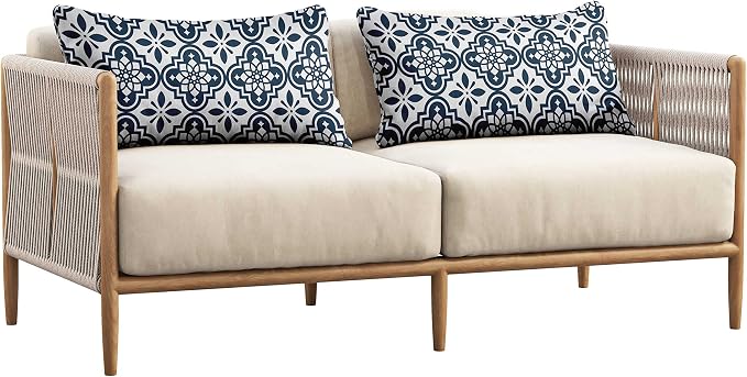 Indoor/Outdoor Polyester Fabric Lumbar Pillow Cover, All-Weather Waterproof Rectangular Cushion Case for Patio Furniture, 16 x 24 Set of 2 - Moroccan-50