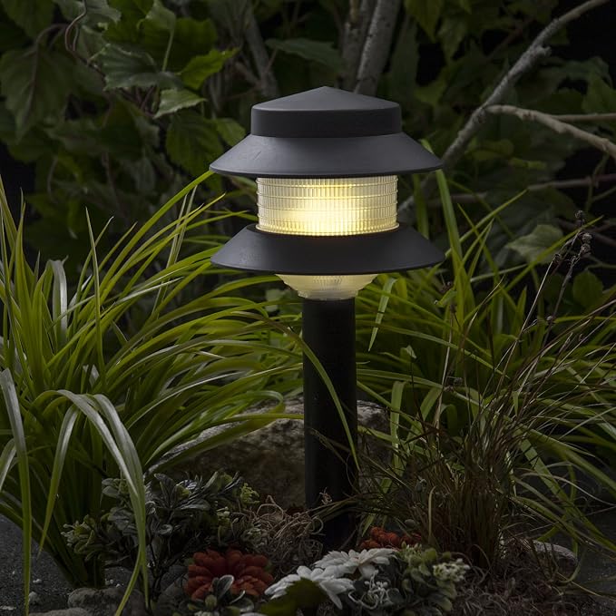 Paradise Plastic Path Stake Light (Black, 4 Pack)
