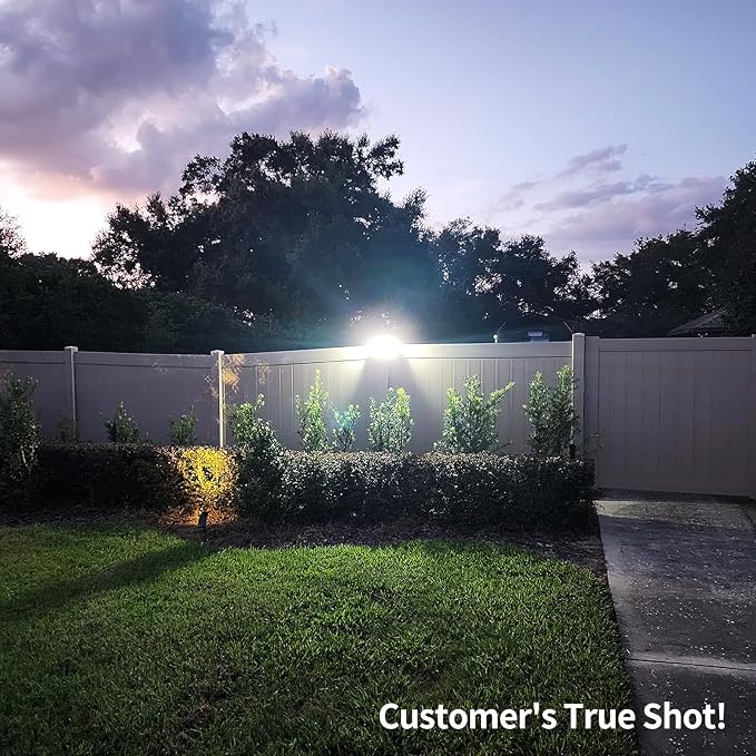 intelamp Solar Outdoor Lights, Motion Sensor with Dual Sensors Waterproof | Solar Flood Lights 270°Wide Angle for Outside with 3 Modes