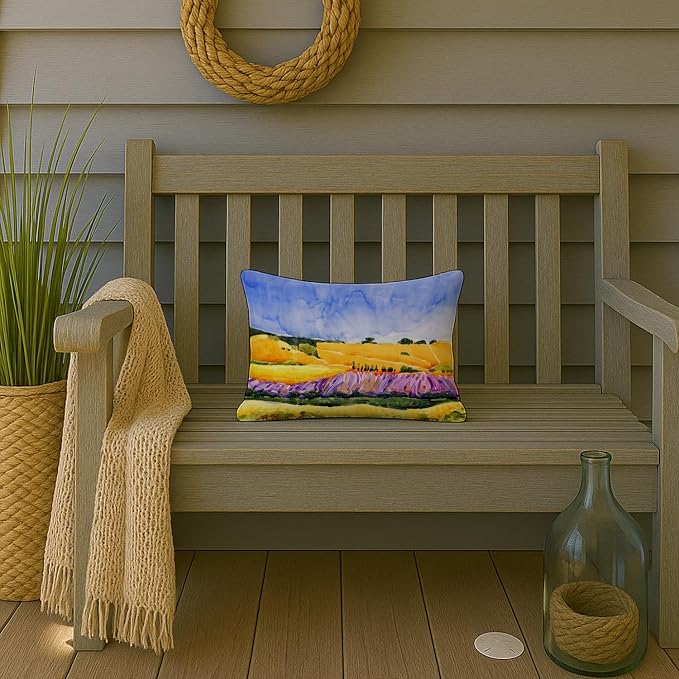 Caroline's Treasures 6053PW1216 Landscape Canvas Fabric Decorative Pillow Machine Washable, Indoor Outdoor Decorative Pillow for Couch, Bed or Patio, 12HX16W