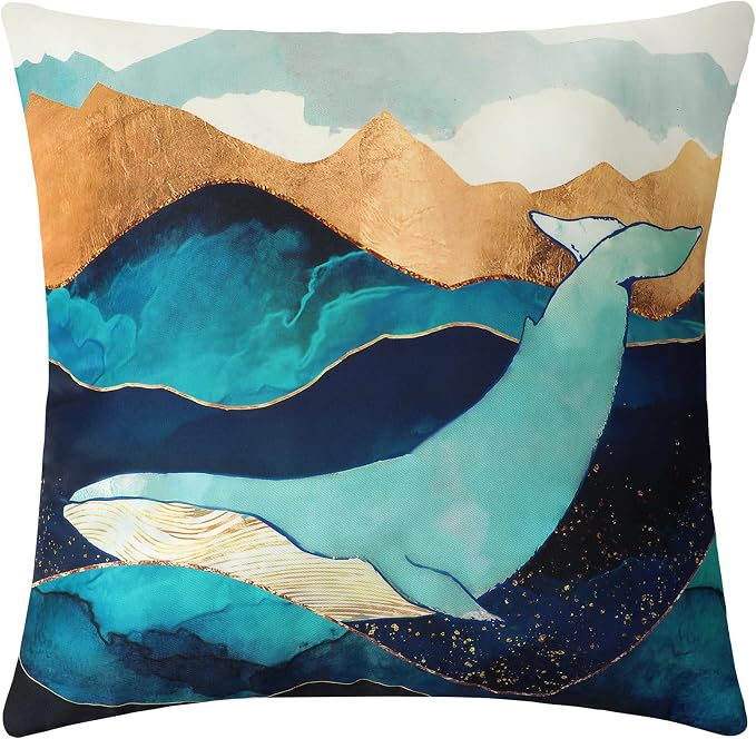 Premillow Outdoor Pillow Covers, Waterproof Pillow Covers, 18x18, Set of 4 | Decorative Waterproof Pillow Covers, Solid Linen Pillowcase,Summer Farmhouse Cushion Case for Patio Garden Balcony Couch Sofa