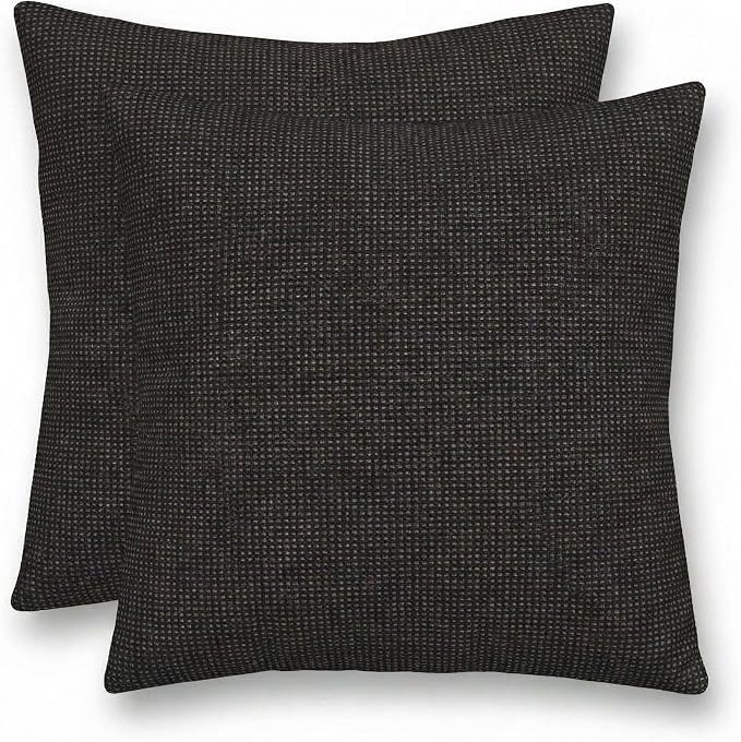 RSH DECOR Square Throw Pillows Set of 2, 17" x 17", Outdoor Pillows Waterproof, Outdoor Pillow Covers, Pillow Covers for Couch, Fife Slate, Made in USA