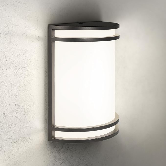 ASD 10 Inch LED Outdoor Sconce Lights - 15W 120-277V 3000K 4000K 5000K Bronze Exterior Lighting Fixtures, Dimmable Exterior Lights for House, Modern Patio Wall Light Fixture ETL