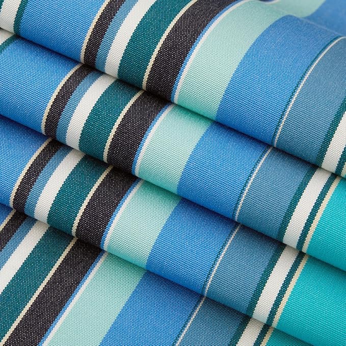 RSH DECOR: Sunbrella Lumbar & Square Pillows Set of 4 | 20" x 12" & 17" x 17" | Water and Fade-Resistant Performance Fabric | Outdoor Throw Pillows for Patio Furniture | Dolce Oasis