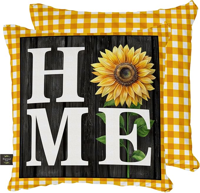 Briarwood Lane Summer Indoor/Outdoor Pillow 17x17 Sunflower Home for Summer Pillow