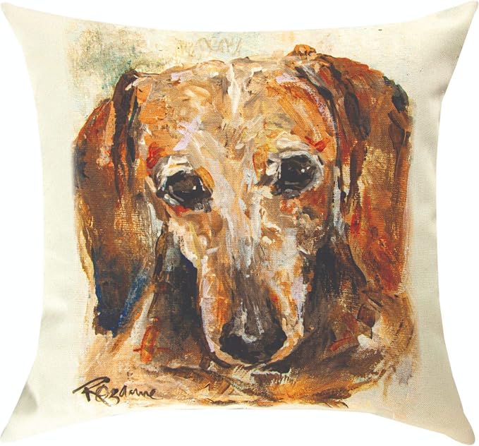 Manual Woodworkers SLPLWE 18 x 18 in. Pet Love Dauchsand Wendell Outdoor Pillow