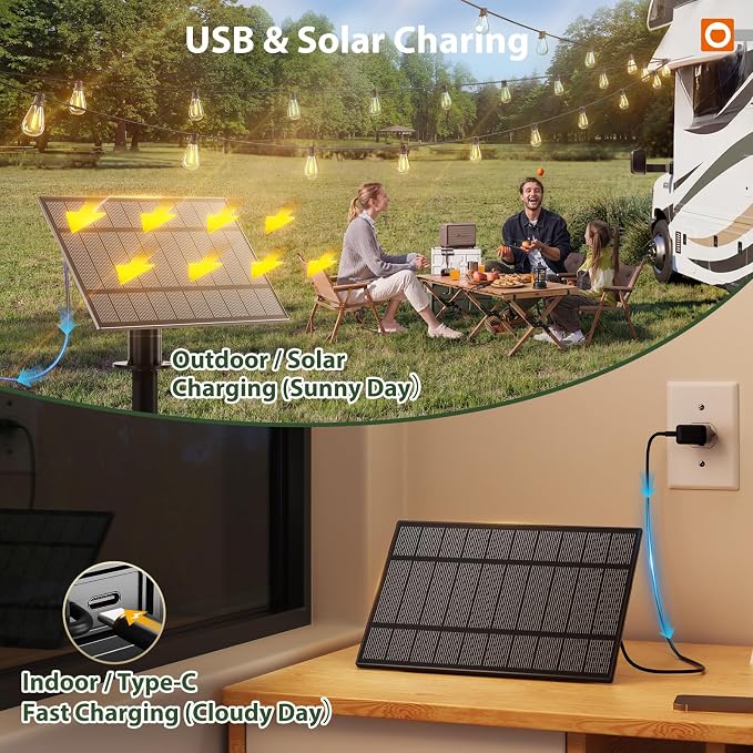 addlon 54FT(48FT+6) Solar String Lights Outdoor, Waterproof, Last 20+ Hrs | 16 Shatterproof LED Bulbs, USB Charging, Dimmable, Timer Remote, Easy Install for Garden, Backyard, Pergola and Party