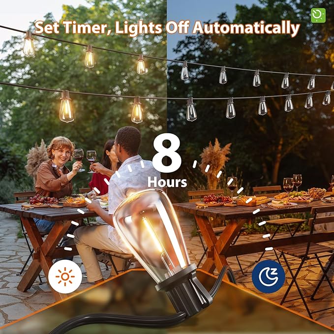 KYY 78FT(72+6) Solar String Lights Outdoor with USB Port Remote Control | LED Waterproof Solar Powered Patio with 24 Sockets, Heavy-Duty and UL Listed Porch Market Lights