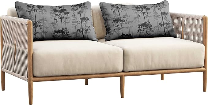 Indoor/Outdoor Polyester Fabric Lumbar Pillow Cover, All-Weather Waterproof Rectangular Cushion Case for Patio Furniture, 12 x 24 Set of 2 - Tree-52