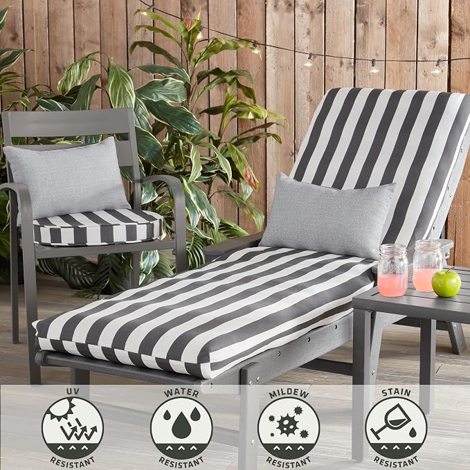 Greendale Home Fashions 2-Pack Outdoor 19x12 inch Rectangle Decorative Throw Pillow, Cement