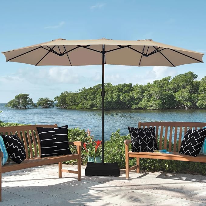 Adabana Set of 4 Outdoor Waterproof Pillow Covers 18x18 Black | Modern Geometric Throw Pillows Cover Decorative Boho Pillow Covers for Patio, Garden, Porch