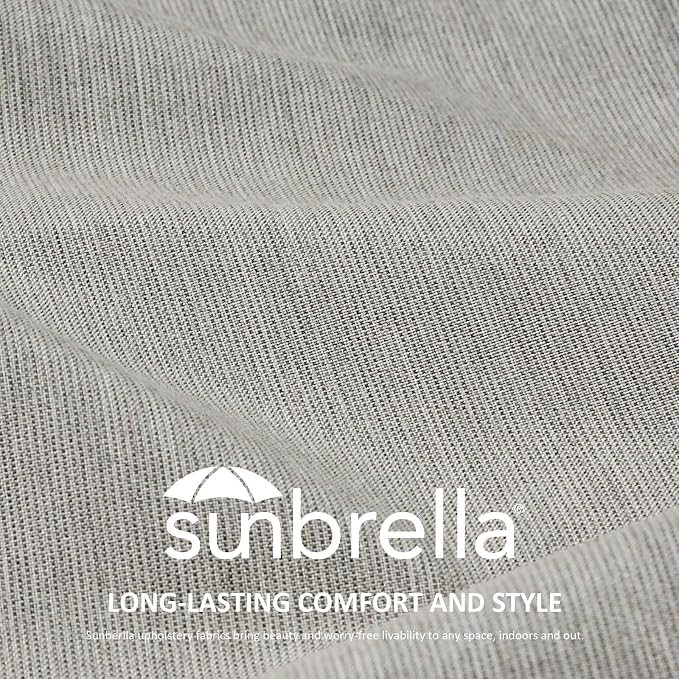 Sunbrella Decorative Outdoor Water Repellent Throw Pillows with Inserts, Set of 4, 18" x18" Pillows for Patio, Backyard, Bed, Couch, and Patio Furniture, Specrtum Pebble