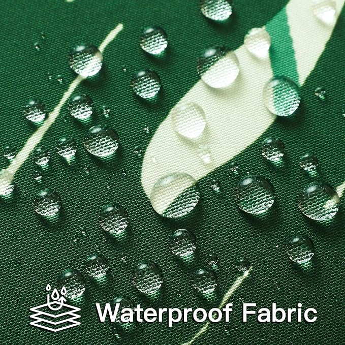 OTOSTAR Outdoor Waterproof Throw Pillow Covers 20x20 Inch Set of 2 Double-Sided Green Tropical Leaf and Flower Spring Summer Decorative Pillow Cases for Patio Funiture Garden Balcony Couch
