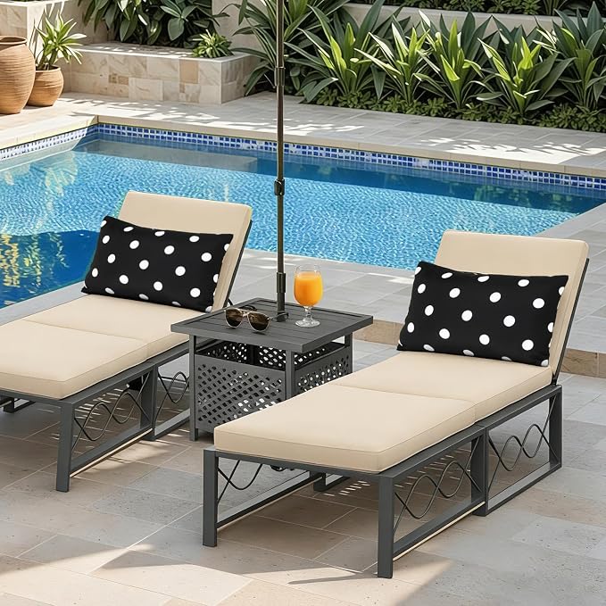 Eternal Beauty 12X20'' Set of 2 Outdoor Decorative Pillow Covers Waterproof Outdoor Pillow Covers for Spring Summer Patio Lumbar Pillows, Black Polka Dot, 12X20 inches