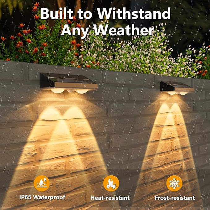 Solar Fence Lights,16 Pack Solars Deck Light,Warm White Color,Outdoor Bulb Waterproof Led IP65,Power Patio Lamp with Lenses for Outside/Backyard/Railing/Yard(Black)