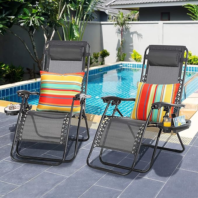 Pyonic Outdoor Waterproof Throw Pillow Covers 18x18 Decorative Square Pillow Covers Set of 2 for Patio Furniture Tent Garden,Color Stripe(Red)