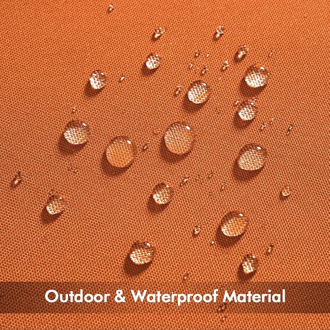 MIULEE Decorative Outdoor Waterproof Pillow Covers 20x20 Burnt Orange | Decorative Patio Furniture,Pack of 2,Accent Square Soild Throw Pillow Covers,Summer Garden Tent Couch Sofa