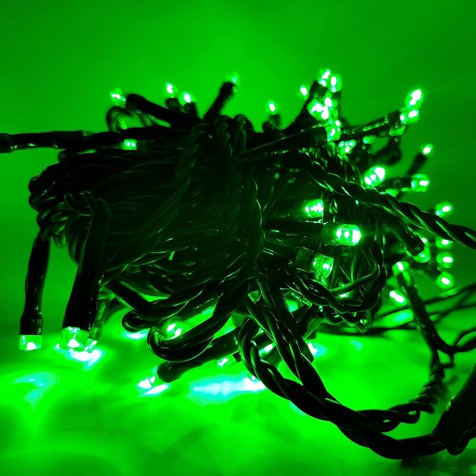 12V Outdoor String Lights- Low Voltage Outdoor String Lights -Works with Low Voltage Landscape Lighting Systems -for Holiday Decorations, Christmas Tree Lights Holiday Party Wedding(（Green）)