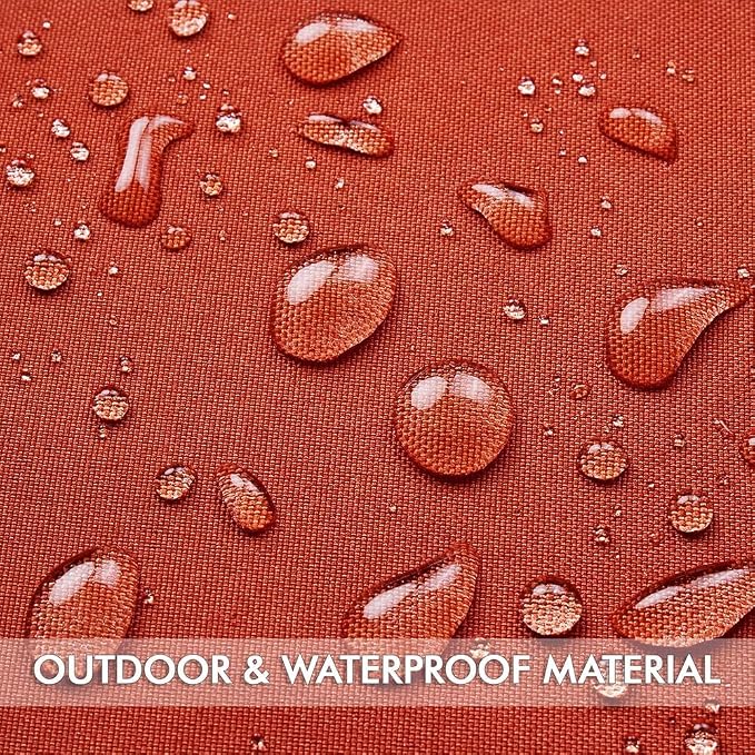 MIULEE Outdoor Waterproof Pillow Covers 16x16 Rust Pack of 2 | Decorative Farmhouse Throw Pillow Covers with Piping,Square Solid Color,Patio Furniture,Summer Couch Tent Sofa Living Room