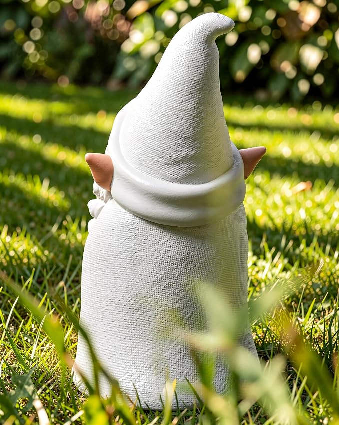 Leverse Smoking Wizard Dwarf Garden Gnome Statue with Middle Finger Decor, 5.9 Inch Funny Resin Outdoor Decoration for Patio, Lawn, Yard and Home, Great Gift for Easter, Halloween and Christmas