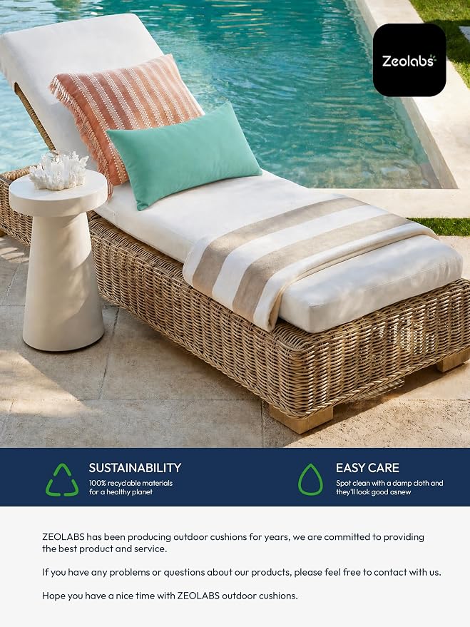Indoor Outdoor Lumbar Pillows,Waterproof Outdoor Pillows Set of 4 for Patio Furniture,12×20 Inch, Aqua Blue