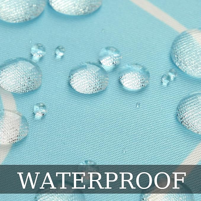 Adabana Outdoor Waterproof Pillow Covers 20x20 Inch, Life is Better | Blue Decor Waterproof Pillow Cover Set of 2 for Patio, Porch, Garden Furniture,Life is Better by The Pool