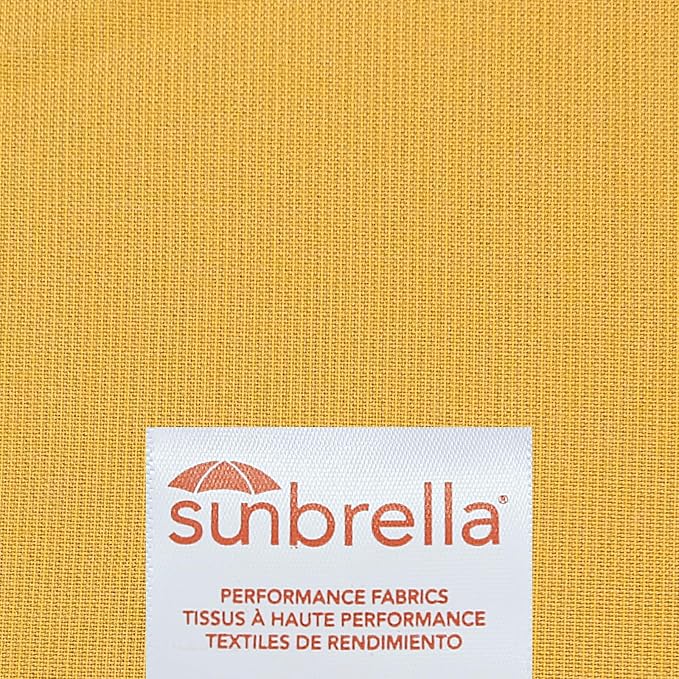 Outdoor Sunbrella Decorative Pillows with Triple Coconut Buttons Pack of 4, 20" x 12" Outdoor Pillow Set for Couch Bed Throw Patio Sofa, Spectrum Daffodil/Canvas Cocoa