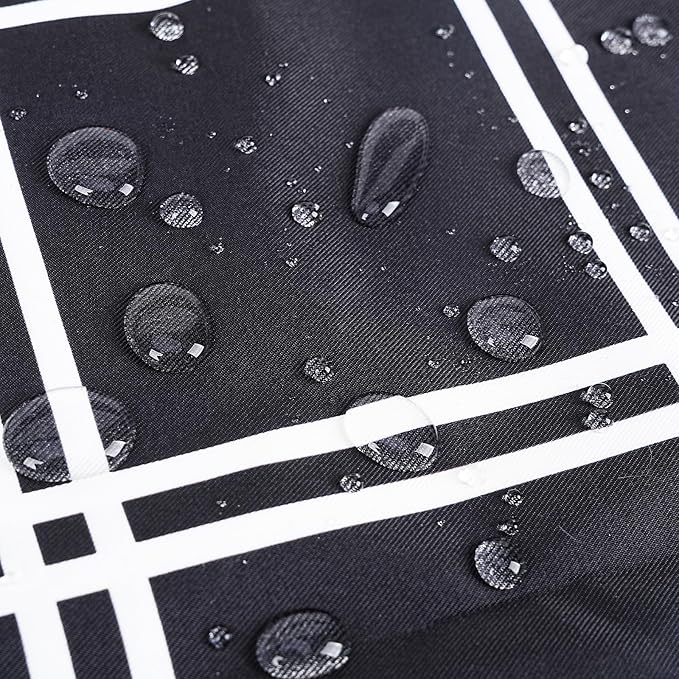 Set of 2 Outdoor Waterproof Pillow Covers 18x18 Black Plaid | Classic Black and White Plaid Pattern Brings Farmhouse Charm to Indoor and Outdoor Decor