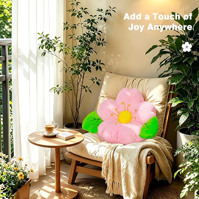 LANPU Sakura Outdoor Cushion, Plush Floral Pillow for Patio Furniture | Soft decorative pillow for balconies, sofas and porches. Adds floral charm to indoor and outdoor living spaces.