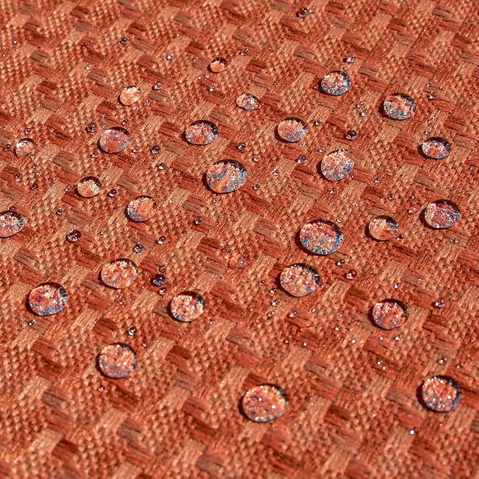 Kevin Textile Outdoor Waterproof 14"x36" Pillow Cover 1 Pack, Burnt Orange | Water Resistant Weaving Faux Linen Texture Throw Pillow Covers, Outside Decorative Pillowcases for Garden Patio Balcony Couch