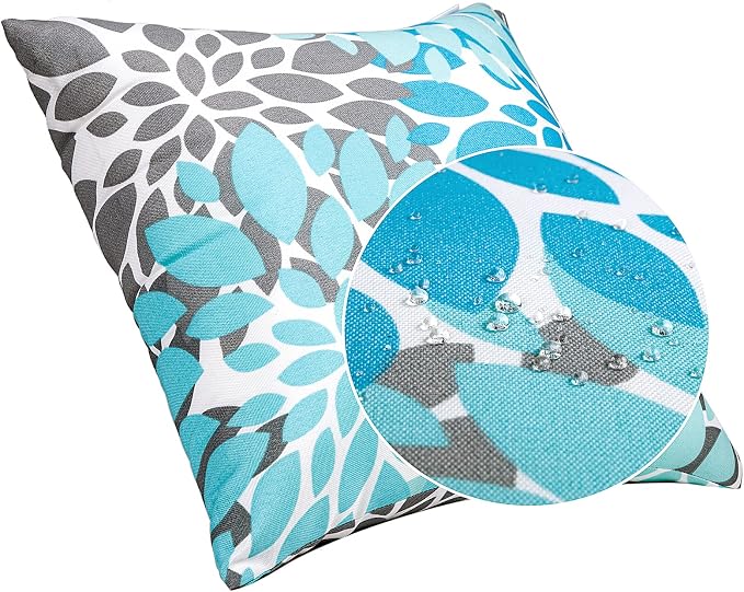 JMGBird Outdoor Throw Pillows Waterproof Outdoor Pillows for Couch | outdoor pillow covers 18x18 Pillows with Inserts outdoor pillows waterproof Mandala Patio Pillows for Patio Furniture