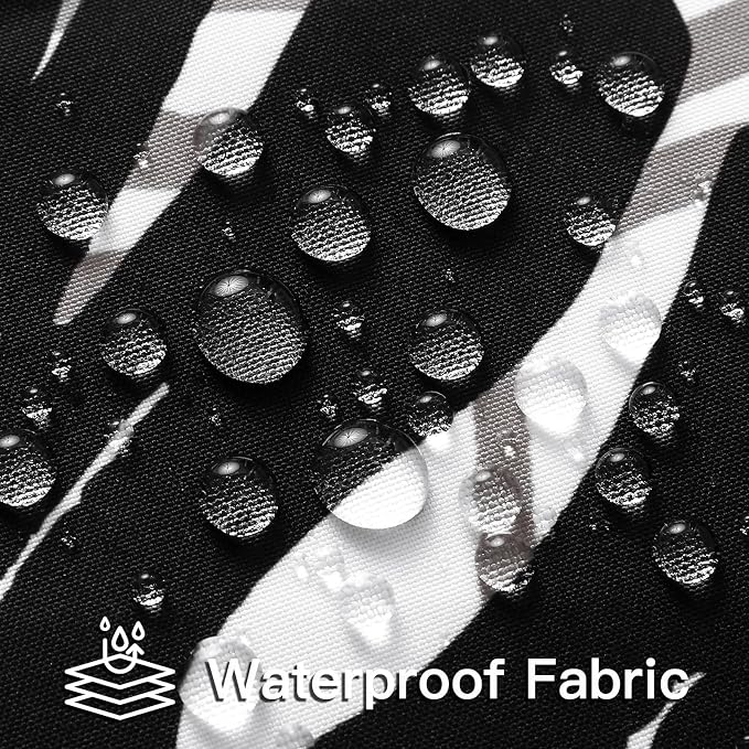 OTOSTAR Outdoor Waterproof Throw Pillow Covers 16x16 Inch Set of 2 Double-Sided Black Brown Grey Tropical Leaf and Flower Spring Summer Decorative Pillow Cases for Patio Funiture Garden Balcony Couch