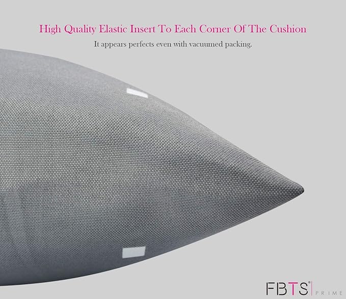 Outdoor Waterproof Decorative Throw Pillows with Inserts for Patio Furniture, 18x18 Inch Fade Resistant Patio Garden Cushions for Couch Bed Sofa, Polka Dot Grey